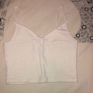 Hollister white crop top